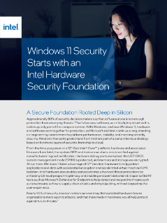 Windows 11 Security on Intel Hardware