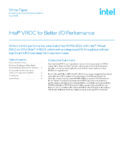 Intel® VROC for Better I/O Performance
