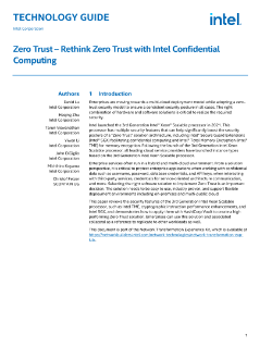 Repenser la confiance zéro avec la technologie Intel