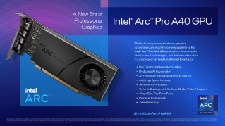 Caractéristiques techniques des graphiques Intel® Arc™ Pro A40