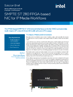 Carte réseau FPGA ST 2110 pour flux de travail de médias sur IP
