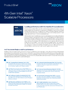 4th Gen Intel® Xeon® Scalable Processors