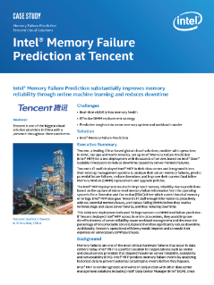 Intel® Memory Failure Prediction at Tencent