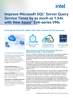 Improve SQL Service Times with Azure
