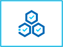 Blue beehive checklist icon