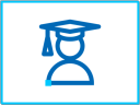 Student blue icon