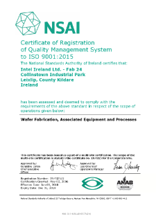 Intel Ireland Ltd. Fab 24 ISO 9001:2015