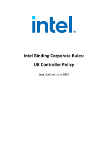 Intel Corporate Privacy Rules: UK Controller Policy