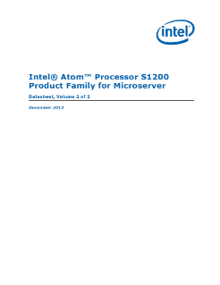 Intel Atom® Processor S1200 Product Family for Microserver Datasheet, Volume 2