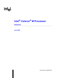 Intel® Celeron® M Processor Datasheet