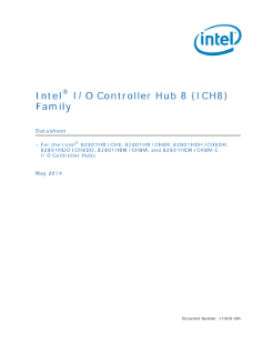 Intel® I/O Controller Hub 8 (Intel® ICH8) Family Datasheet