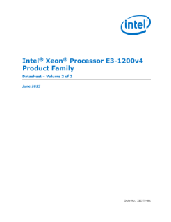 Intel® Xeon® Processor E3-1200 v4 Product Family Datasheet, Vol. 2