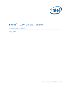 Programmer’s Guide: Intel® IXP400 Software v2.3