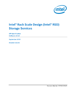 Intel® Rack Scale Design (Intel® RSD) Storage Services API Specification