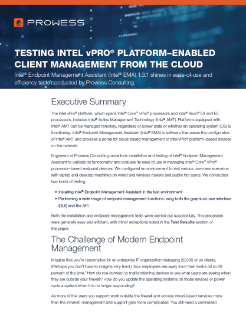 Intel® Endpoint Management Assistant (Intel® EMA) Delivers on Its Promise