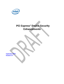 PCIe* Device Security Enhancements Specification