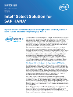 Brief: Intel® Select Solution for SAP HANA*