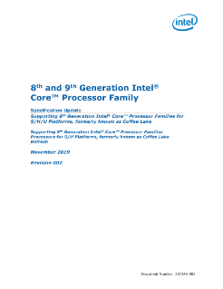 8th Gen Intel® Core™ Processor Family Spec Update