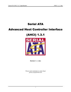 Serial ATA AHCI: Specification, Rev. 1.3.1