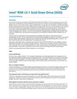 Intel® SSD Technical Advisory