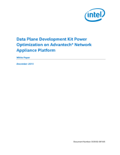 Kit de développement de plan de données optimisation de l’alimentation sur la plate-forme Advantech * Network Appliance : livre blanc